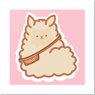 Cute Alpaca Ready for Adventure Posters and Art